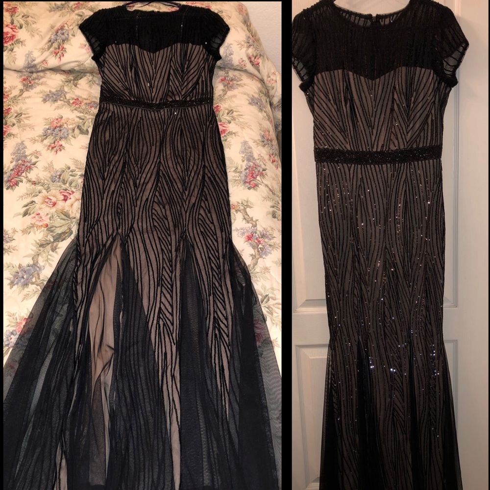 Size 4 floor length formal sequined formal dress